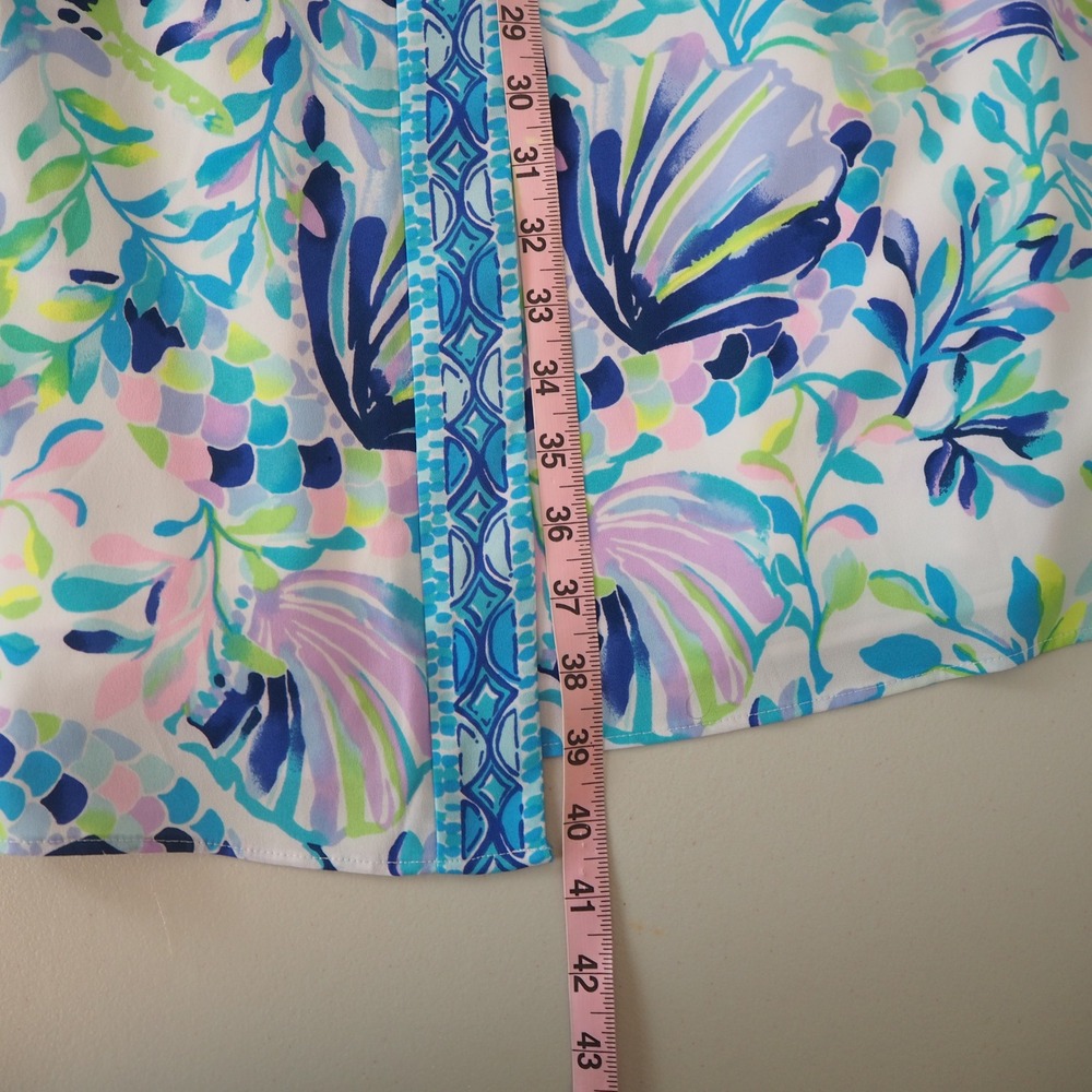 Lily Pulitzer Shaylee True Wrap Midi Dress Size 4 Shell Beach Coastal Resort - Picture 11 of 12